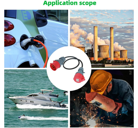 Адаптер Lomhyve HF-012 32 А на 16 А 1,5 метра, красный (my-20105)