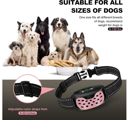 Антилайный ошейник IHPUKIDI без электрошока, розовый (my-20188)