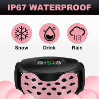 Антилайновий нашийник IHPUKIDI без електрошоку, рожевий (my-20188)