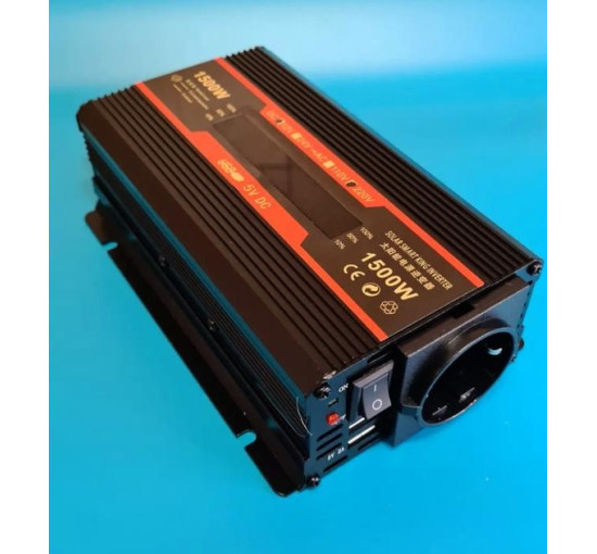 Авто инвертор преобразователь напряжения с LCD экраном 1500 W (my-20103)