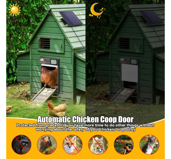 Автоматическая дверь XRDZYXGS XR-JM001 для курятника, белый (my-20093)