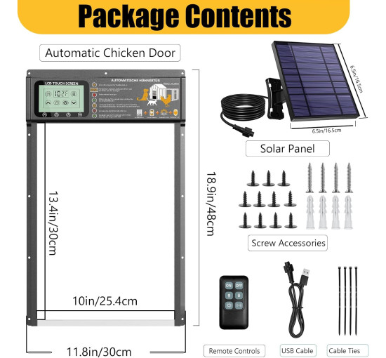 Автоматическая дверь XRDZYXGS XR-JM001 для курятника, белый (my-20093)