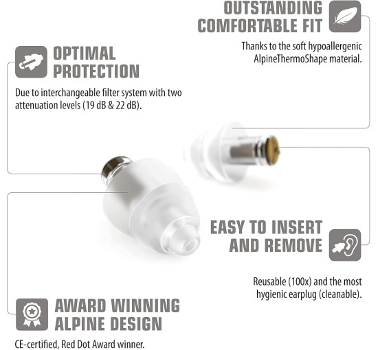 Беруши Alpine MusicSafe Pro, черные (my-20085)