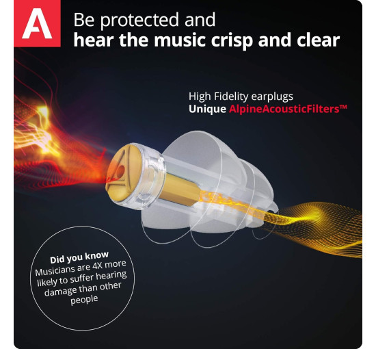 Беруши Alpine MusicSafe Pro, черные (my-20085)