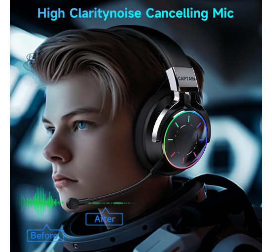 Бездротова ігрова гарнітура COOLV Spark04 2,4 ГГц, чорний (my-20111)