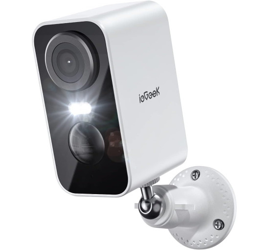 Бездротова вулична камера відеоспостереження ieGeek ZS-GX3S, 2K, 3 МП, живлення від акумулятора, Wi-Fi, білий (my-20054)