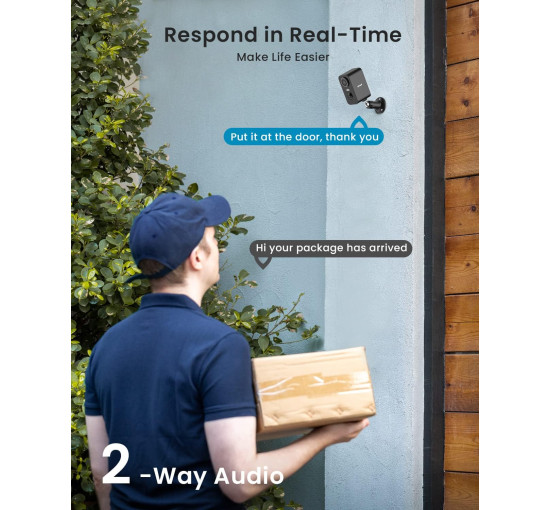 Беспроводная уличная камера видеонаблюдения ieGeek ZY-C1, 2K, 3 МП, черный (my-20052)