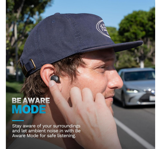 Бездротові навушники JLab Go Air Pop+ True Wireless, внутрішньоканальні, чорний (my-20141)