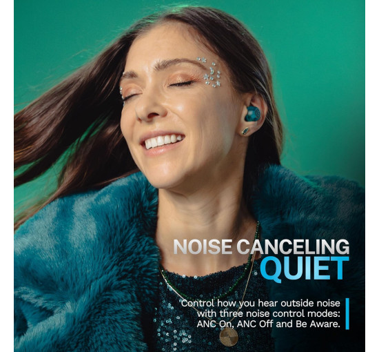 Бездротові навушники JLab Go Pop ANC із зарядним кейсом, бірюзовий (my-20142)