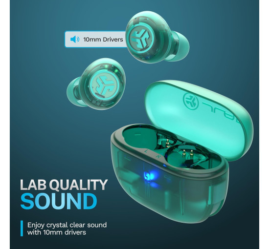 Бездротові навушники JLab Go Pop ANC із зарядним кейсом, бірюзовий (my-20142)