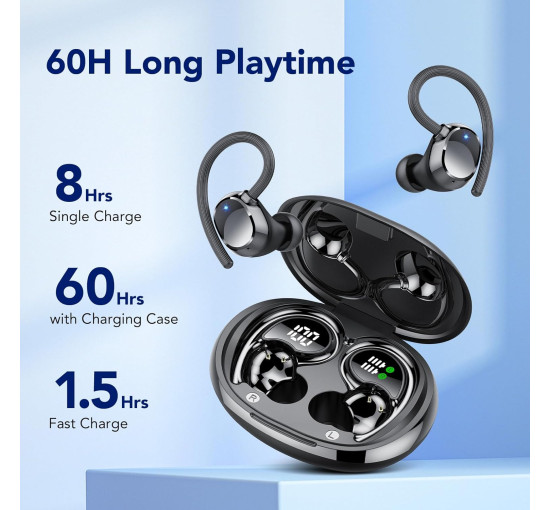 Бездротові навушники QXQ Q62, з двома HD-мікрофонами, чорний (my-20149)