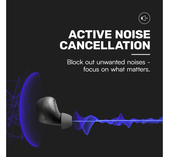 Бездротові навушники Raycon RBE726, вугільно-чорний (my-20158)