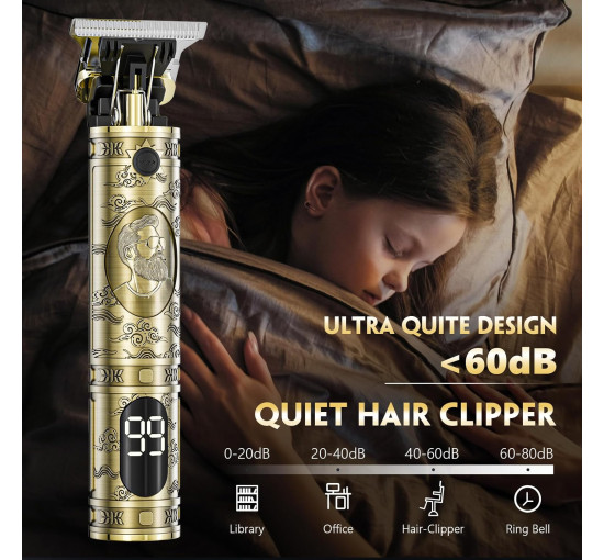 Беспроводные профессиональные триммеры для бороды с ЖК-дисплеем, аккумулятор 2500 мА·ч, 10 Вт (my-20018)