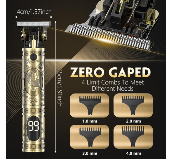 Беспроводные профессиональные триммеры для бороды с ЖК-дисплеем, аккумулятор 2500 мА·ч, 10 Вт (my-20018)
