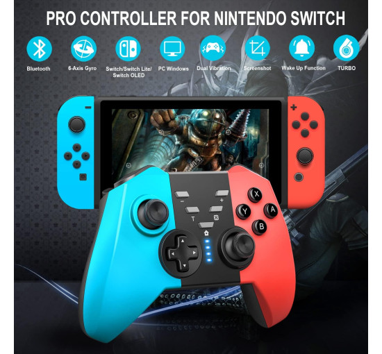 Беспроводной контроллер BIGBIG WON 8592, для Nintendo Switch, красно-синий (my-20175)