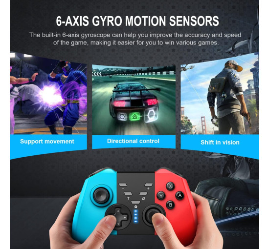 Беспроводной контроллер BIGBIG WON 8592, для Nintendo Switch, красно-синий (my-20175)