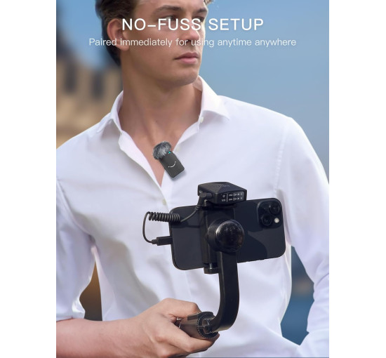 Бездротовий мікрофон FIFINE M9 для iPhone/Android/камери, чорний (my-20025)