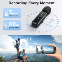 Бездротовий петличний мікрофон Mini Mic Pro H63 для iPhone та Android, чорний (my-20167) Бездротовий петличний мікрофон Mini Mic Pro H63 для iPhone та Android, чорний (my-20167)