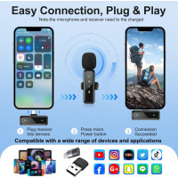 Бездротовий петличний мікрофон Mini Mic Pro H63 для iPhone та Android, чорний (my-20167) Бездротовий петличний мікрофон Mini Mic Pro H63 для iPhone та Android, чорний (my-20167)