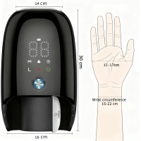 Беспроводной ручной массажер GOBOK FE-0161 с подогревом/охлаждением, 6D разминанием и сжатием, черный (my-20028)