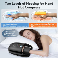 Беспроводной ручной массажер GOBOK FE-0161 с подогревом/охлаждением, 6D разминанием и сжатием, черный (my-20028)