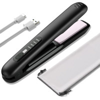 Бездротовий випрямляч для волосся HOMELYLIFE 3003 та щипці для завивки волосся, чорний (my-20114)