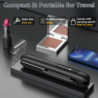 Беспроводной выпрямитель для волос HOMELYLIFE 3003 и щипцы для завивки волос, черный (my-20114)