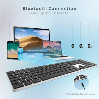 Bluetooth-клавиатура B.FRIENDIT KB-K2-GARY, серебристо-белый (my-20080)