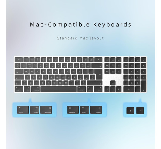 Bluetooth-клавіатура B.FRIENDIT KB-K2-GARY, сріблясто-білий (my-20080)