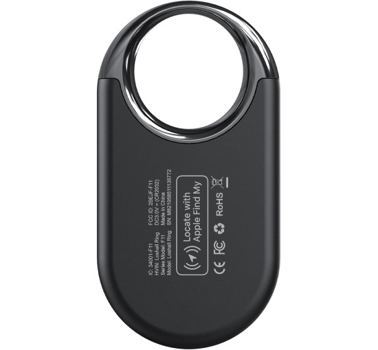 Bluetooth-трекер Hendari та шукач ключів 4шт, сумісний з Apple Find My, чорний (my-20151)