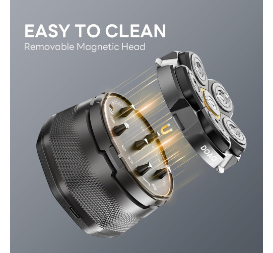 Бритва DOAO A6-New, плавающие магнитные лезвия 6D, гладкое бритье за ​​3 минуты, зарядка от USB-C (my-20005)