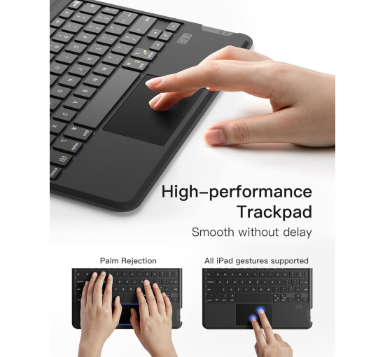 Чехол Inateck KB04111-BLK для iPad Pro 11 дюймов с клавиатурой, черный (my-20100)