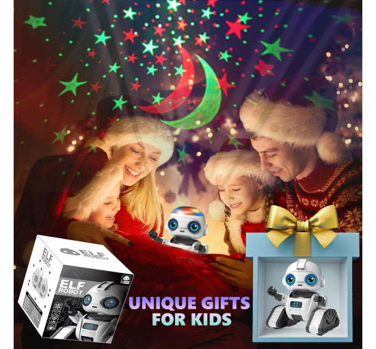 Дитячий робот-іграшка Aikmi 11638, робот, що перезаряджається, з дистанційним керуванням, нічником, білий (my-20046)