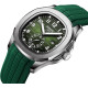 Дизайнерские кварцевые  часы NIBOSI US2653, аналоговые военные часы с календарем, зеленый (my-20063)