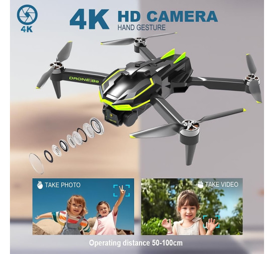 Дрон HONIVON Drone B6 з камерою 8 Мп 1080P HD, сірий (my-20082)