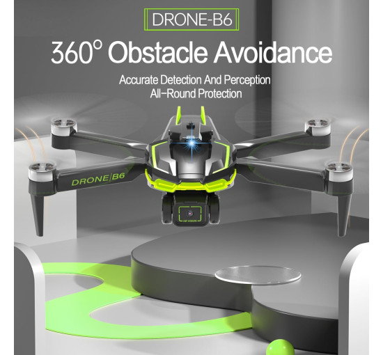 Дрон HONIVON Drone B6 з камерою 8 Мп 1080P HD, сірий (my-20082)