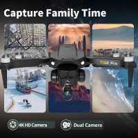 Дрон Toladrone TD12PRO с камерой 4K, бесщёточный двигатель, 3 режима скорости, черный (my-20039)