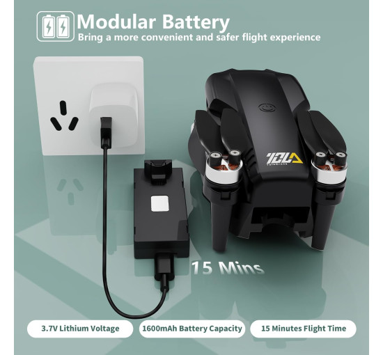 Дрон Toladrone TD12PRO с камерой 4K, бесщёточный двигатель, 3 режима скорости, черный (my-20039)