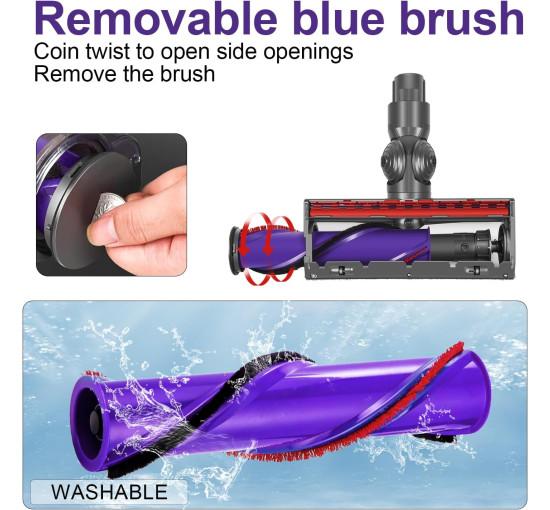 Електрична щітка SIMAIYI, сумісна з Dyson V7, V8, V10, V11, V15, сірий (my-20173)