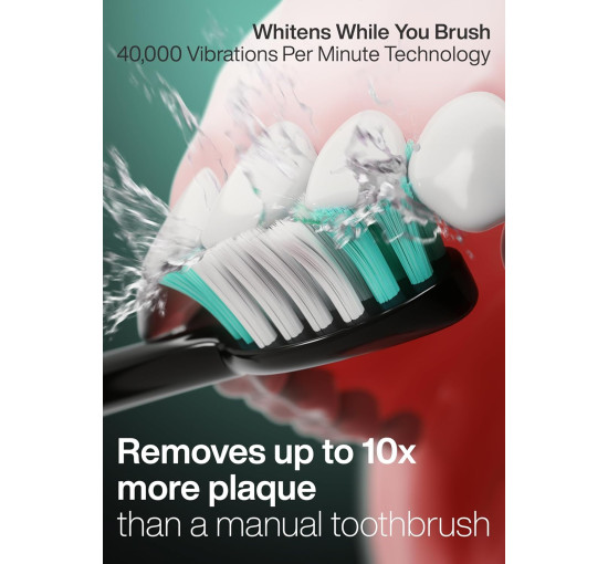 Электрическая зубная щетка Aquasonic SCTB Black Series, 8 насадок и дорожный футляр, 4 режима с умным таймером (my-20014)