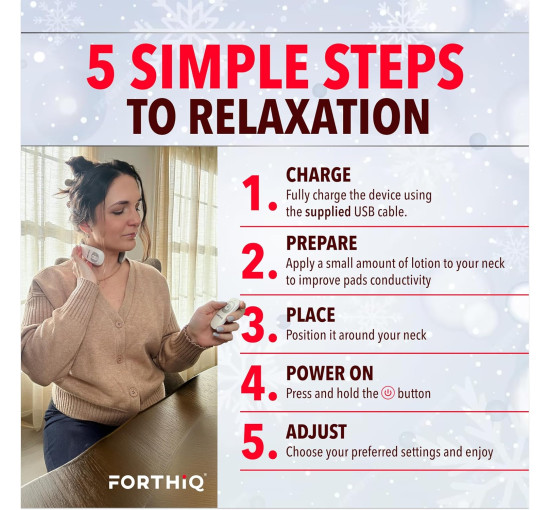 Електричний масажер FORTHiQ ST-304 для шиї (my-20144)