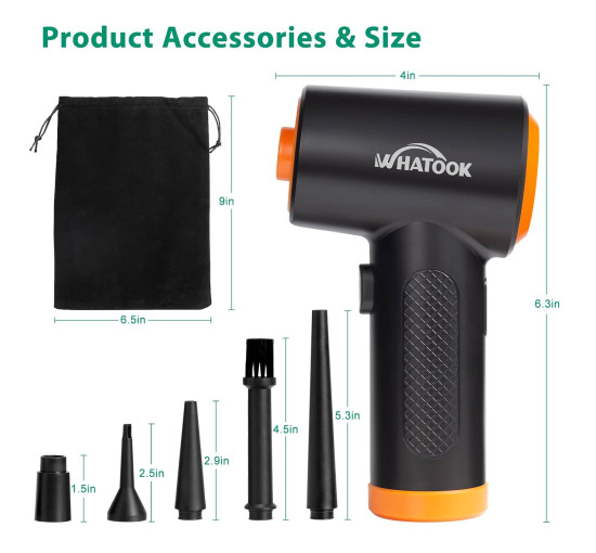 Електричний пилосос WHATOOK Air Duster зі стисненим повітрям, помаранчевий (my-20124)