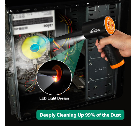 Електричний пилосос WHATOOK Air Duster зі стисненим повітрям, помаранчевий (my-20124)