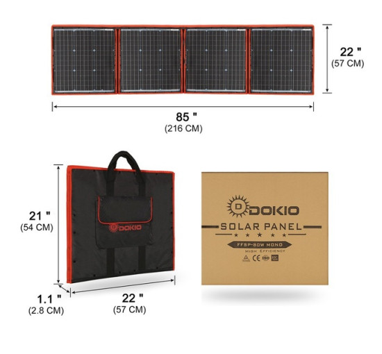 Гибкая мобильная солнечная батарея Dokio Solar FFSP-160M (my-20104)