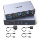 HDMI-KVM-перемикач Unitek SJW-KM202B для 2 моніторів та 2 комп'ютерів, 4K при 144 Гц (my-20140)