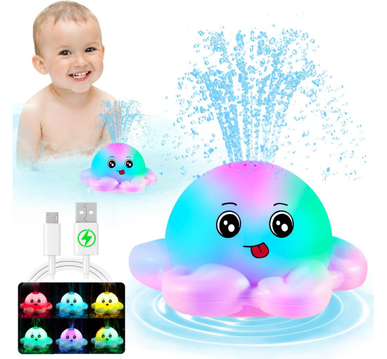 Игрушки для ванны Gigilli NO.218A Octopus, розовый (my-20123)