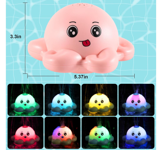 Игрушки для ванны Gigilli NO.218A Octopus, розовый (my-20123)