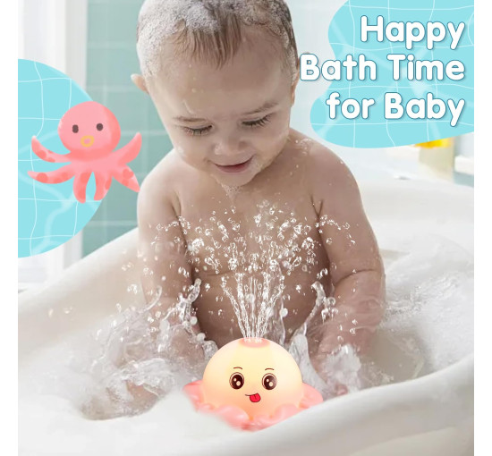 Игрушки для ванны Gigilli NO.218A Octopus, розовый (my-20123)