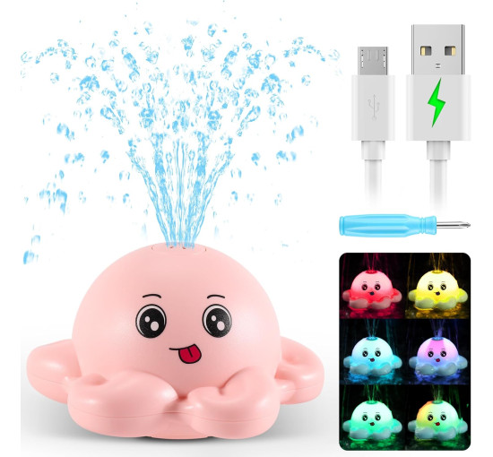 Игрушки для ванны Gigilli NO.218A Octopus, розовый (my-20123)