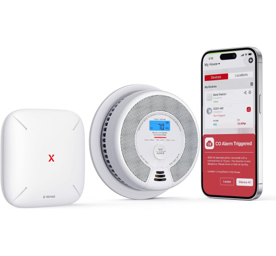 Интеллектуальный датчик дыма и угарного газа X-Sense SC07-MR11 с базовой станцией SBS50 (my-20004)